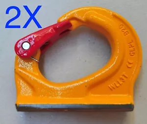 2X 3T Excavator Hook Grade 80 Weld on latch Truck Ute 4x4 Lifting Point Bobcat - Picture 1 of 6