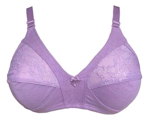 Soutien gorge 100D sans armatures violet lingerie femme grande taille - Picture 1 of 1