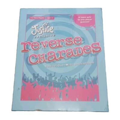 Reverse Charades Justice Exclusive Board Game A Hilarious Twist on Charades NEW - Image 1 of 2