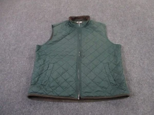 Peter Millar Vest Jacket Mens XL Green Quilted Fleece Lined Outdoors Hiking - Picture 1 of 15