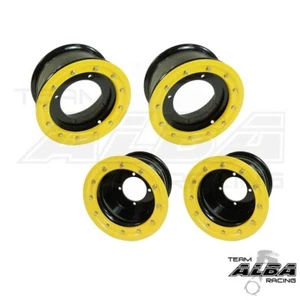 KFX 400 450R   Front & Rear wheels Beadlock 10x5 and 8x8 Alba Racing BY41 - Picture 1 of 4