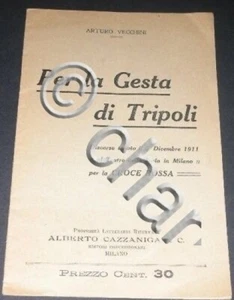CRI Per gesta Tripoli Discorso Teatro alla Scala 1911 - Foto 1 di 1