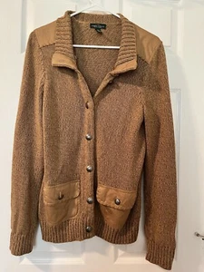 Lauren Jeans Co Cardigan Sweater Women’s Large Beige - Picture 1 of 6