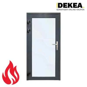 Brandschutztür T90 100x200 Aluminiumtür mit Zarge Außentür Ei90 mit Glas - Bild 1 von 11