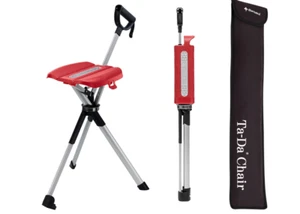 Silla Ta-Da Step2Gold Bastón Portátil, Bastón con Asiento Plegable - 36.2"-ROJO - Imagen 1 de 8
