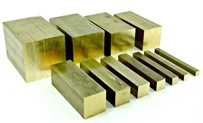 Solid Brass SQUARE Bar - Bandsaw Cut & Special lengths made to order UK Seller