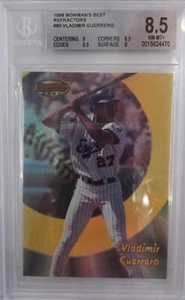 1998 Bowman's Best Refractor /400 Vladimir Guerrero #80 BGS 8.5 MINT HOF - Picture 1 of 2