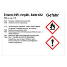 GHS Aufkleber Gefahrstoffetikett Ethanol 99% vergllt 148x105 mm 100 Stck/Rolle