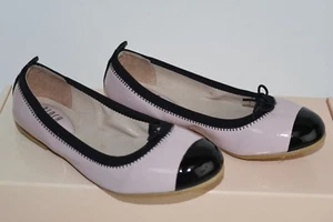 Nuovo Bloch Bambine Ragazze Lusso Basse Rosa Pallido pelle Lucida Fiocco Nero 30 - Imagen 1 de 11