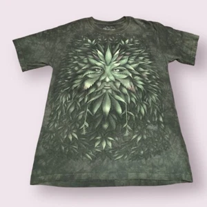 The Mountain Weed Face T-shirt Green Adult Size Small Mythology Spirit Forest - Picture 1 of 6