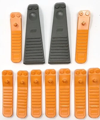 Lego Lote de 11 Piezas Separadoras de Ladrillo y Eje Naranja Gris De Colección Piezas Foto 1 de 4
