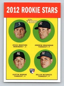 2012 Topps Heritage ROOKIE Stars RC #386 Montero / Brackman / Romine / Betances - Picture 1 of 2