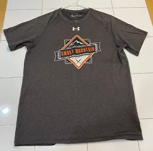 Under Armour Smoky Mountain Baseball T Shirt Mens Medium Gray HeatGear Tee - Picture 1 of 7