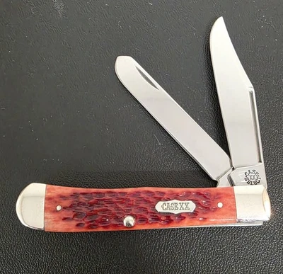 Cuchillo Case Select 6254 1998 bolsillo usado probado hueso rojo trampero - sin usar Foto 1 de 4