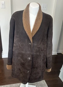 LL Bean Leder & Lammfell Damen Jacke L - Bild 1 von 8