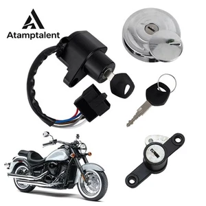 FOR KAWASAKI VULCAN 900 2006-22 IGNITION SWITCH TANK CAP CUSHION LOCK KIT - Picture 1 of 10