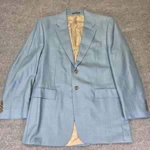 Lauren Ralph Lauren Blazer Herren 42 L Fischgrät Seide Wolle Sport Mantel Jacke  - Bild 1 von 7