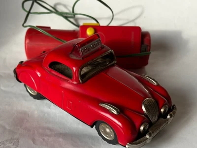 Jaguar XK 150 1959 Fire Chief Empire Made  Tin Tinplate Friction 15cm Long - Image 1 of 4