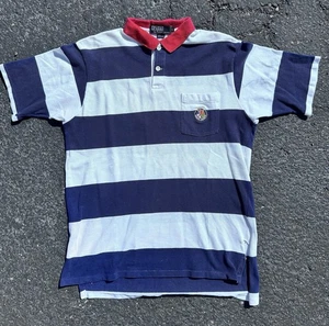Camisa Polo Ralph Lauren De Colección Para Hombre L Parche Galleta Estilo Rugby Estadio EE. UU. - Imagen 1 de 7