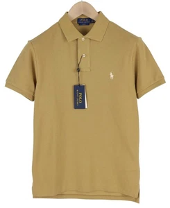 RALPH LAUREN Slim MENS T-Shirt S Beige Short Sleeve Polo RRP€128 - Picture 1 of 10