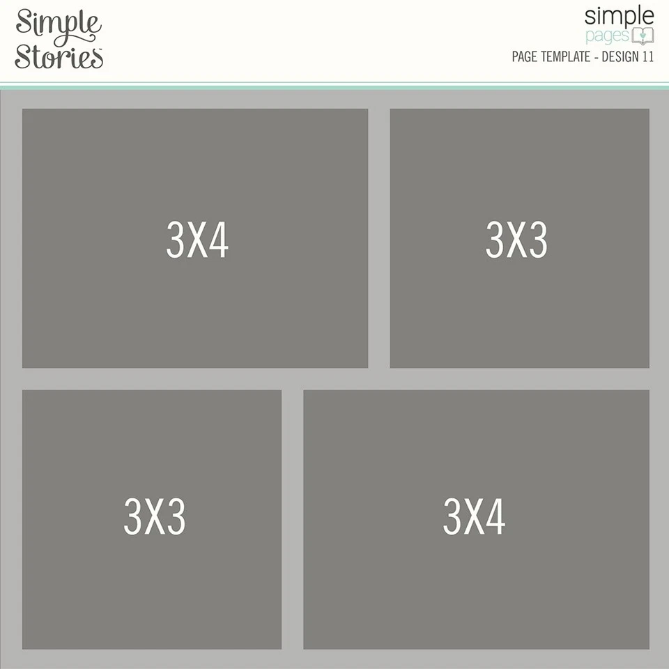 Шаблон страницы Simple Stories простые страницы - (1) 2-3 «X4» и 2-3 «X3» - Изображение 1 из 1