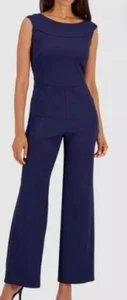 Connected Apparel Size 16 Wide Collar Professional Jumpsuit Zipper Closure - Picture 1 of 16