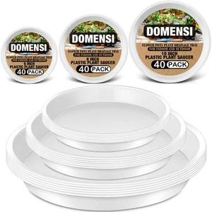 120 Pieces 6 8 10 Inch Plant Trays for Pots Plastic Plant Saucer Bulk Sturdy ... - Picture 1 of 6