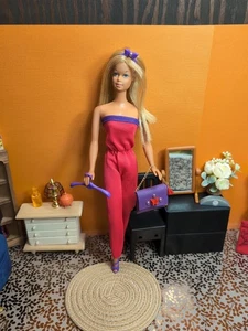 Vintage Barbie Outfit - Jumpsuit, Purse, Shoes, Headband, Hanger - Picture 1 of 23