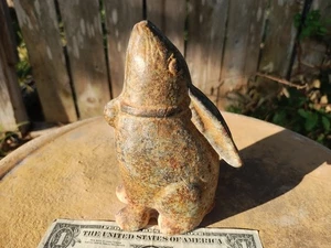 Vintage Solid Cast Iron Moon Gazing Rabbit 5.5" - Picture 1 of 13