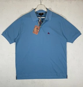 Polo uomo Simon Carter nuova taglia XL blu cotone manica corta mod scooter - Foto 1 di 9