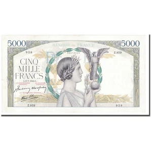 [#644711] Frankreich, 5000 Francs, Victoire, 1942, 1942-07-09, VZ, Fayette:46.38 - Picture 1 of 2