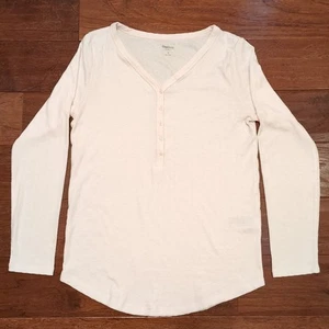 Gap Body Women's Small Maternity Waffle Ribbed T-Shirt Long Sleeve Light Pink - Picture 1 of 8