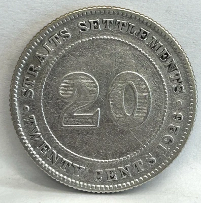 1926 Straits Settlements Geirge V 20 Cents - Image 1 of 2