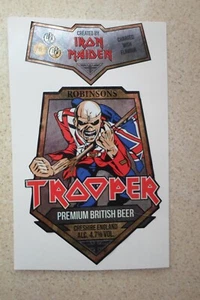 iron maiden trooper beer bottle  trooper label    label has been put on to card - Picture 1 of 1