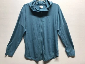 Columbia leichte Damen-Shirtjacke mit Reißverschluss und Kapuze Größe XL türkis Taschen gebraucht, in einwandfreiem Zustand - Bild 1 von 13