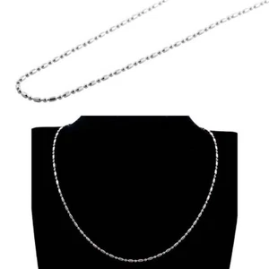 Collana Da Uomo Donna in Acciaio Inox a Maglia Catena Catenina Girocollo Fina - Foto 1 di 10