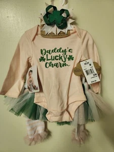 Baby Essentials St. Patricks Day Outfit (4 Piece) 3 Months NWT - Picture 1 of 4