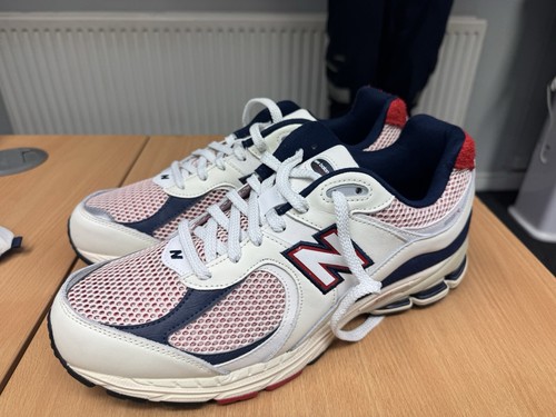 New Balance 2002 Uk12.5 Rosso Navy Nuovo