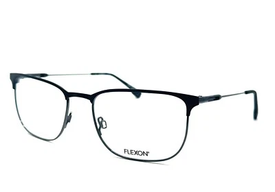 NEW AUTHENTIC FLEXON E1124 001 TITANIUM Black Men Eyeglasses 56mm 19 145 - Image 1 of 4