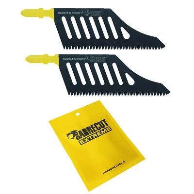 2x SabreCut Flush Cutting Jigsaw Blade For Dewalt DT2074 Wood T Shank HCS