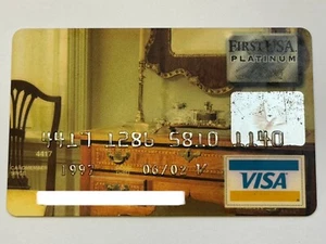 First USA Bank Platinum Visa Credit Card▪️Expired in 2002 - Picture 1 of 2