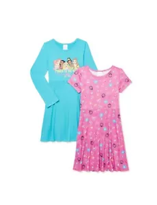 NWT 2-Pack Girls 6-6x Disney Princess Dresses Mermaid Cinderella Beauty & Beast - Picture 1 of 2