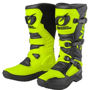 Oneal RSX Adult Motocross MX Offroad Race Boots Neon Yellow Size Uk 8 - Picture 1 of 4