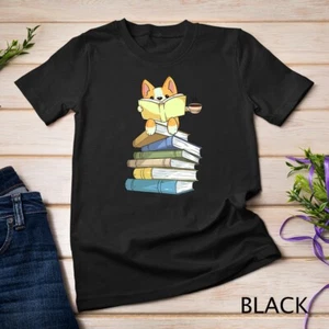 Welsh Corgi Books Coffee - Camiseta Unisex Regalo Café Perro y Amante de la Lectura - Imagen 1 de 15