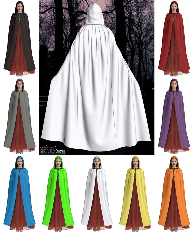 Cosplay Mania Hooded Cloak Cape Witch Vampire Wizard Ranger Superhero Costume - Image 1 of 1