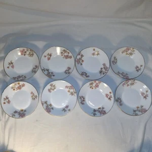 Antique Haviland Limoges Porcelain Berry Dessert Bowls 4.75" Set Of 8 - Picture 1 of 12