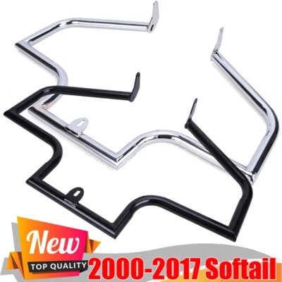 Barra de choque protectora de motor de carretera FLS para Harley Fatboy Heritage Softail 2000-2017 Foto 1 de 4