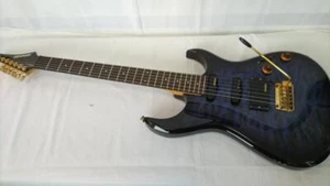 FERNANDES FGZ-400 Blue Dinky type 1990s Electric Guitar Used From Japan - Picture 1 of 17