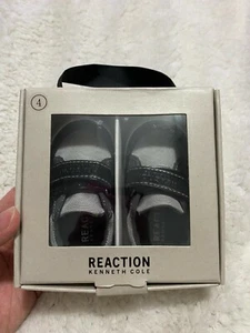 Zapatos para bebé Reaction Kenneth Cole bebé Danny grises negros talla 4 (9-12 meses) (K3) - Imagen 1 de 10