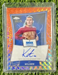 2025 Topps WWE Chrome KIT WILSON Orange Geometric Refractor On Card Auto /25 SSP - Bild 1 von 2